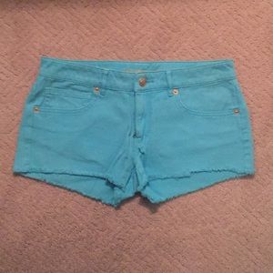 Michael kors blue jean shorts